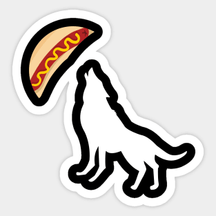 Hot Dog howling Sticker